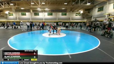 90 lbs Cons. Semi - Blake Schneider, Gorilla Wrestling Club, Inc. vs Ashton Horning, Sheridan Wrestling Club