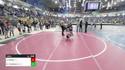 52 lbs Quarterfinal - Cavin Gabel, Severance WC vs Klayton Candelaria, Pagosa Springs Pirates