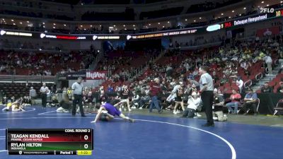 3A-126 lbs Cons. Round 2 - Teagan Kendall, Prairie, Cedar Rapids vs Rylan Hilton, Indianola