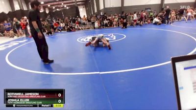 87 lbs Semifinal - Rothwell Jameson, Sons And Daughters Wrestling Club vs Joshua Eller, Team Aggression Wrestling Club