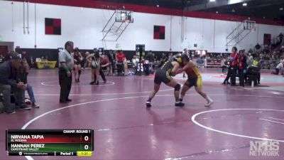 Champ. Round 1 - Hannah Perez, Capistrano Valley vs Nirvana Tapia, El Modena