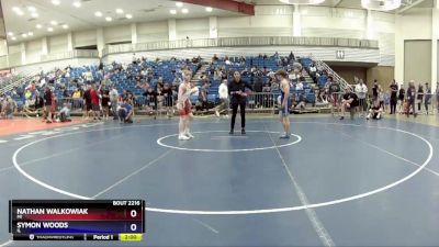 106 lbs Champ. Round 2 - Nathan Walkowiak, MI vs Symon Woods, IL