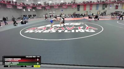 174 lbs Cons. Round 2 - Camren Dennee, Wisconsin-La Crosse vs Randy Manos, Aurora Universtiy