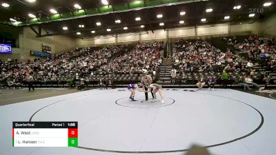 105 lbs Quarterfinal - Lindsay Hansen, Tooele vs Abbey West, Jordan