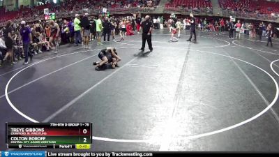 75 lbs Champ. Round 1 - Treye Gibbons, Crawford Jr. Wrestling vs Colton Boroff, Central City Junior Wrestling