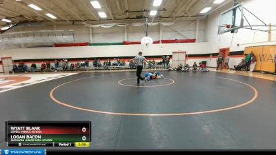 77 lbs Quarterfinal - Wyatt Blank, Lovell Middle School vs Logan Bacon, Shoshoni Junior High School