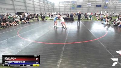 182 lbs Round 3 (8 Team) - Adam Avila, California vs Anthony Kroninger, Ohio