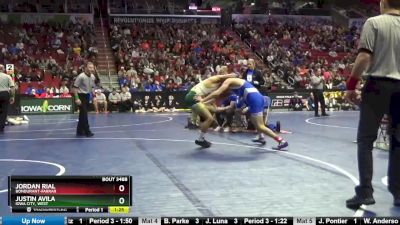 3A-145 lbs Cons. Round 4 - Jordan Rial, Bondurant-Farrar vs Justin Avila, Iowa City, West