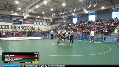 285 lbs Cons. Semi - Brayden Barrett, Murrieta Mesa vs Josh Byers, Chaparral