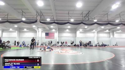 101 lbs Cons. Round 3 - Whitley Blake, Indiana Tech vs Mackenzie Burger, Alma