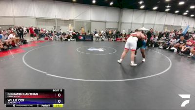 285 lbs Placement Matches (8 Team) - Benjamin Hartman, Oregon vs Willie Cox, Alabama