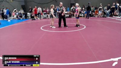 106 lbs Quarterfinal - Ava Benson, CA vs Bailee Wagner, WA