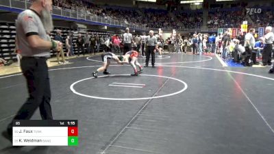 85 lbs Round Of 64 - Jake Faux, Tunkhannock vs Kayden Weidman, Bangor