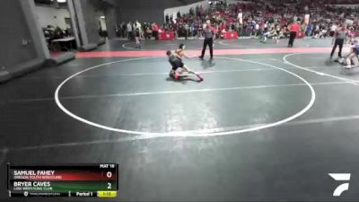 90 lbs Cons. Round 5 - Bryer Caves, Lodi Wrestling Club vs Samuel Fahey, Oregon Youth Wrestling