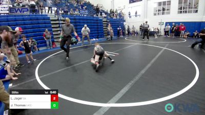 55 lbs Quarterfinal - Lane Jager, Carl Albert vs Jeremy Thomas, Little Axe Takedown Club