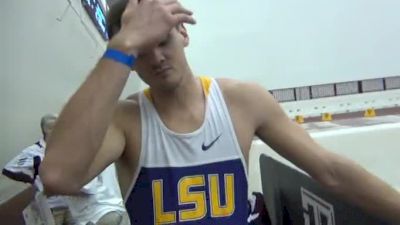 Barrett Nugent wins 60 hurdles at 2012 Texas AM LSU Dual