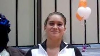 Gina Locigno on her first AA performance