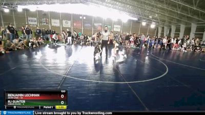 100 lbs Champ Round 1 (16 Team) - RJ Gunter, Green River vs Benjamin Lechman, Bear Cave