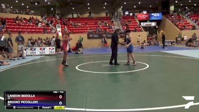 114 lbs Round 2 - Landon Bedolla, KS vs Brooks McCollom, OK