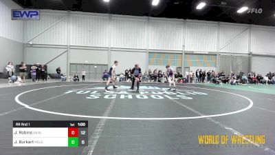 90 lbs Rr Rnd 1 - Jai Robins, Untouchables 14U Blue vs Jericho Burkart, MOJO 14u