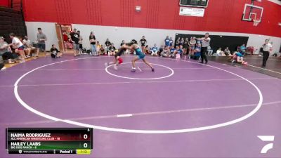 114 lbs Round 2 (8 Team) - Naima Rodriguez, All American Wrestling Club vs Hailey Laabs, Big Dog Ranch