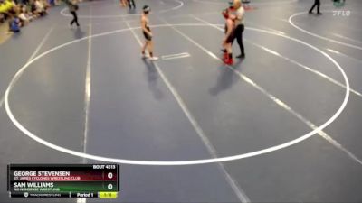 108 lbs Cons. Round 4 - George Stevensen, St. James Cyclones Wrestling Club vs Sam Williams, No Nonsense Wrestling