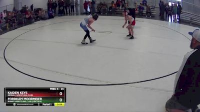 25 lbs 3rd Place Match - Fordham Moormeier, Hawks Wrestling Club (Lincoln) vs Kaiden Keys, Kimball Wrestling Club