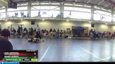 53 lbs Cons. Round 7 - Romeo Murphy, Vincennes Grapplers Wrestling Club vs Alek Aspinwall, Apache Wrestling Club