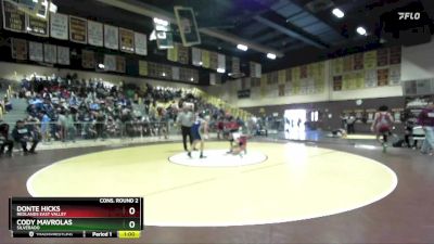 120 lbs Cons. Round 2 - Cody Mavrolas, Silverado vs Donte Hicks, Redlands East Valley