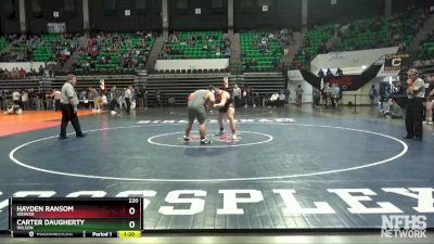 220 lbs Quarterfinal - Hayden Ransom, Weaver vs Carter Daugherty, Wilson