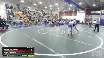 165 lbs 3rd Place Match - Ayden Solomon, Newport Harbor vs Alex Alfonso, Serrano