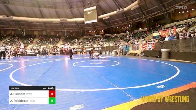 130 lbs Consi Of 8 #1 - JaMarcus Siemens, Team Tulsa Wrestling Club vs Aiden Robideaux, Prodigy Elite Wrestling