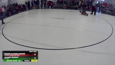 25 lbs Semifinal - Boone Klingelhoefer, Amherst Wrestling Club vs Bowen Rudolf, St. Paul