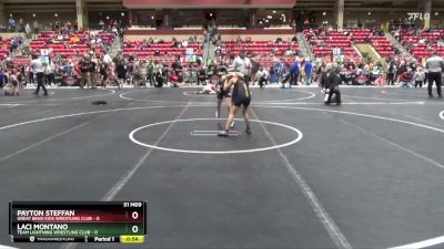 70 lbs Semifinal - Payton Steffan, Great Bend Kids Wrestling Club vs Laci Montano, Team Lightning Wrestling Club