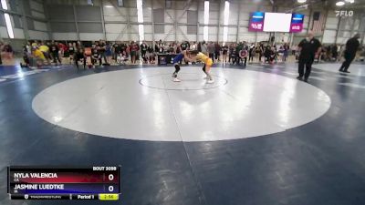 50 lbs Champ. Round 2 - Nyla Valencia, CA vs Jasmine Luedtke, IA