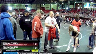 117 lbs Champ. Round 1 - Dominic Olson, The Best Wrestler vs Teegan O`Brien, Midwest Destroyers Wrestling Club