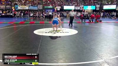 AA - 113 lbs Champ. Round 1 - Bryton Lenz, Missoula Sentinel vs Cole Schaub, Billings Skyview