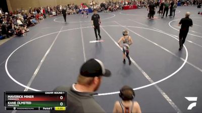 53-58 lbs Champ. Round 1 - Kane Olmsted, Minnesota vs Maverick Miner, Minnesota