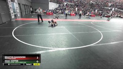 66 lbs Champ. Round 2 - Braxton Bagnowski, Wisconsin Rapids vs Noah Hopper, Campbellsport Youth Wrestling