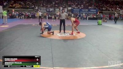 D 1 220 lbs Champ. Round 2 - Brennan Paulus, Mandeville vs Evan Huling, Brother Martin