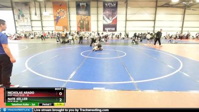 130 lbs Rd# 1 9:00am Friday - Nate Keller, M2TC Blue vs Nicholas Arado, East Coast Elite