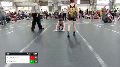 100 lbs Round 3 (8 Team) - Derek Bush, Ranger WC vs Brady Tiernan, BTWC