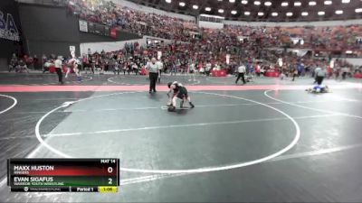 120 lbs Cons. Round 3 - Maxx Huston, Ringers vs Evan Sigafus, Warrior Youth Wrestling