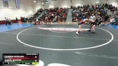 150 lbs Champ. Round 3 - Cameron Mickelsen, Star Valley vs Gabriel Banister, Natrona County