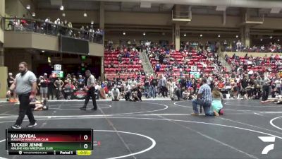 79 lbs Cons. Round 2 - Tucker Jenne, Abilene Kids Wrestling Club vs Kai Roybal, Hugoton Wrestling Club