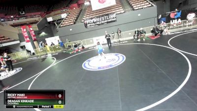 102 lbs Cons. Round 2 - Deagan Kinkade, California vs Ricky Maki, MatTime Wrestling