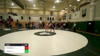 285 lbs Consolation - Zach Gallagher, North Attleborough vs Danyel Ayala, Norton