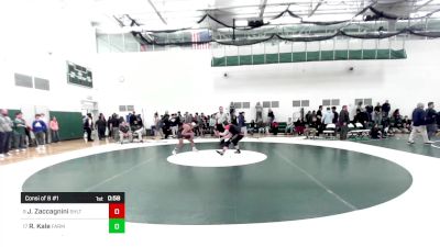 182 lbs Consi Of 8 #1 - James Zaccagnini, Shelton vs Rohith Kale, Farmington