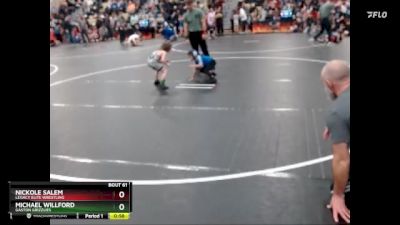 55 lbs Semifinal - Michael Willford, Gaston Grizzlies vs Nickole Salem, Legacy Elite Wrestling