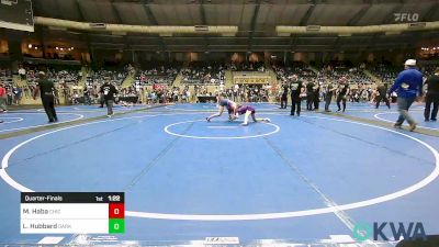 98 lbs Quarterfinal - Malelroie Haba, Chickasha Youth Wrestling vs Lindlee Hubbard, Dark Cloud Wrestling Club